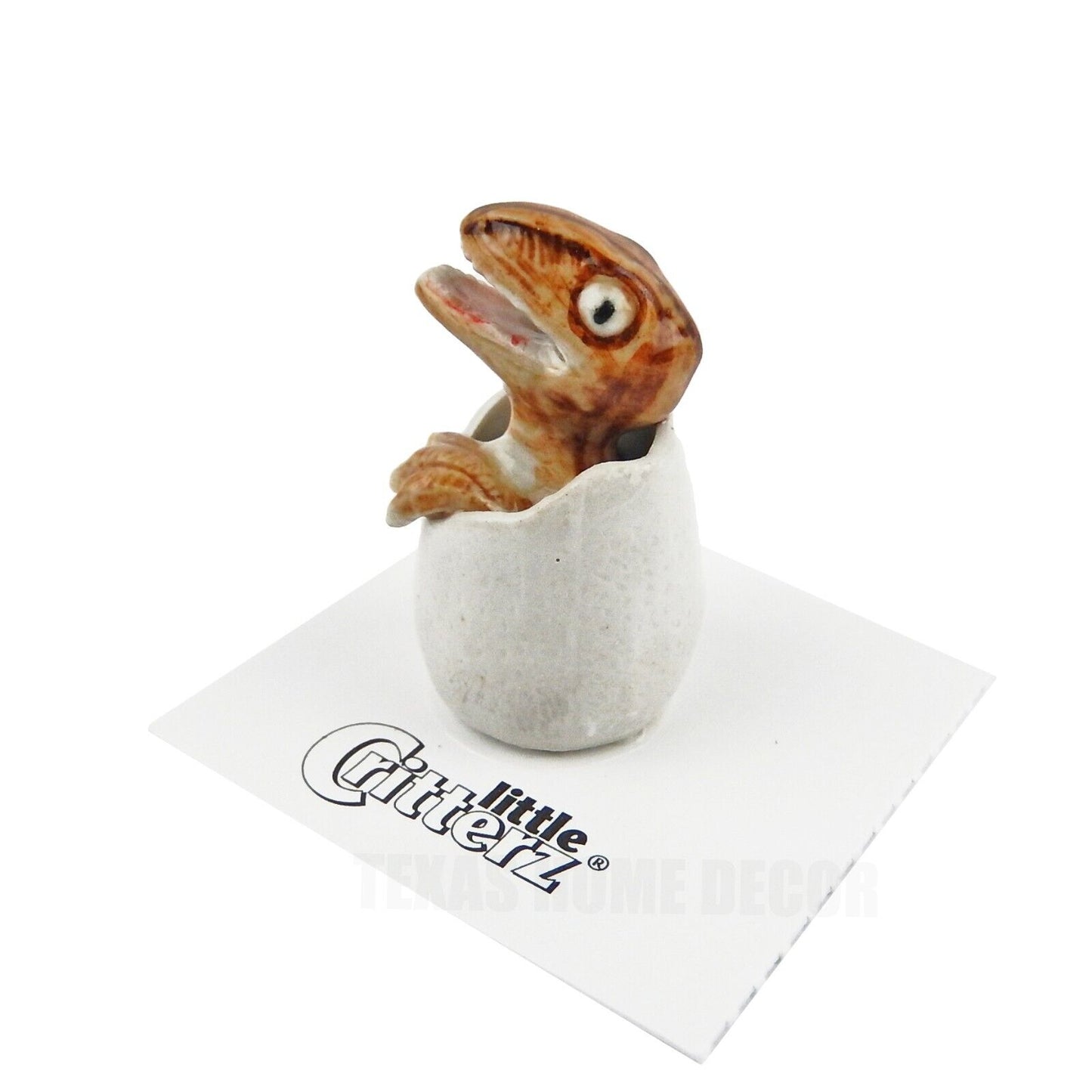 Little Critterz Miniature Collectors Dinosaur Egg Hatchling Porcelain Figurine