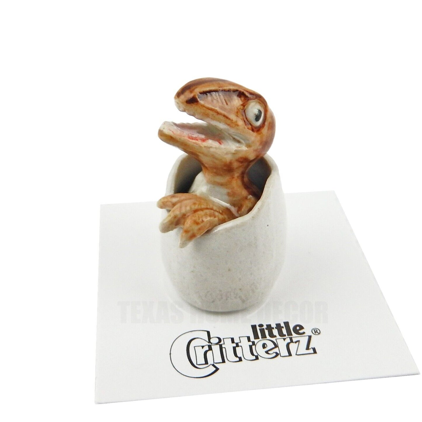 Little Critterz Miniature Collectors Dinosaur Egg Hatchling Porcelain Figurine