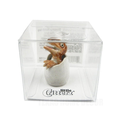 Little Critterz Miniature Collectors Dinosaur Egg Hatchling Porcelain Figurine