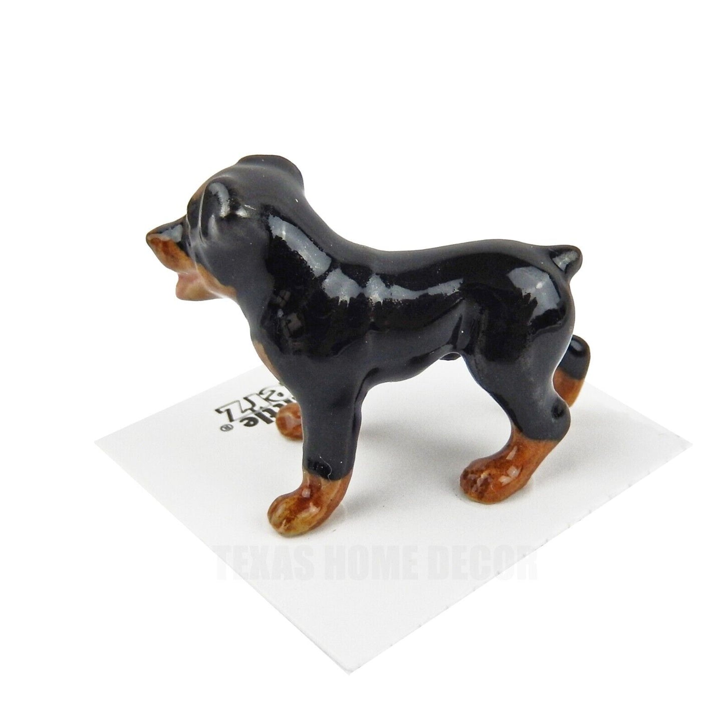 Little Critterz Miniature Collectors Rottweiler "Raina" Dog Porcelain Figurine