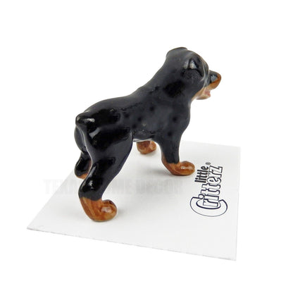 Little Critterz Miniature Collectors Rottweiler "Raina" Dog Porcelain Figurine