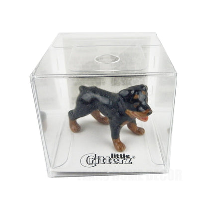 Little Critterz Miniature Collectors Rottweiler "Raina" Dog Porcelain Figurine