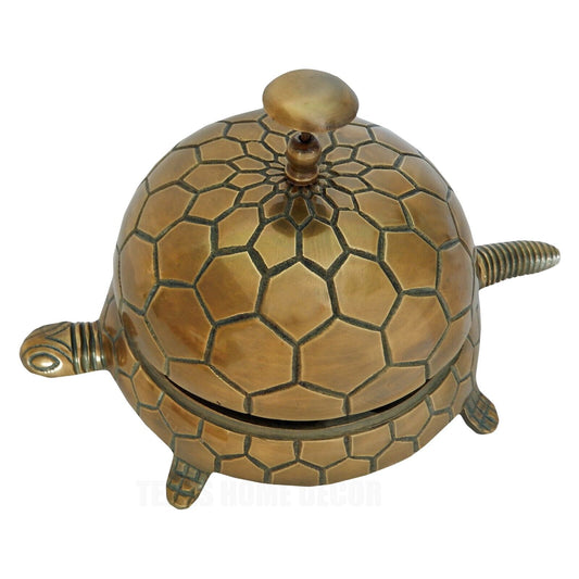 Large Turtle Help Desk Bell Restaurant Retail Motel Hotel Service Polished Brass