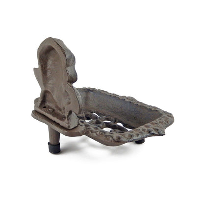 Rose Soap Dish Cast Iron Rustic Antique Style Victorian Floral Bathroom Decor