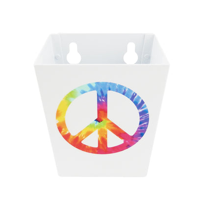 Small White Peace Sign Metal Cap Catcher for Wall Mount Bottle Openers Starr X